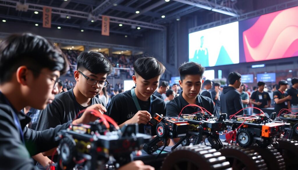 Mahasiswa Indonesia dalam kompetisi robotik